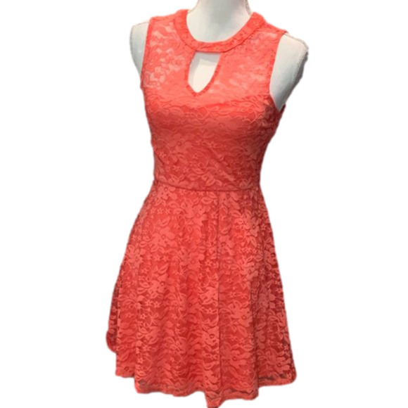 🔥🔥SALE🔥🔥As U WISH Floral Lace Mini Skater Dress - Picture 1 of 6